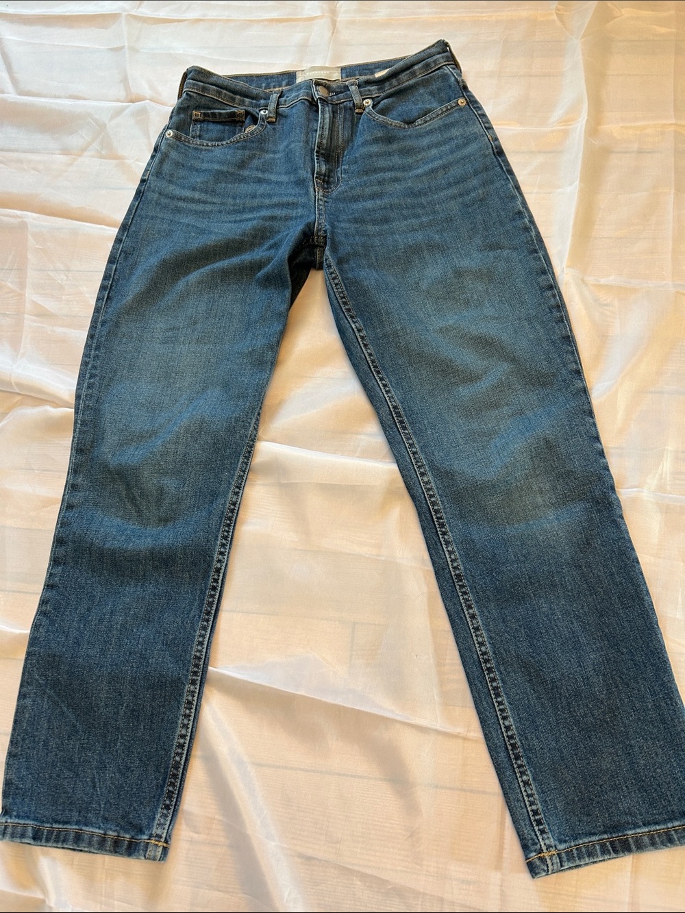 Everlane Straight-Leg Women's Jeans in Dark Blue Wash